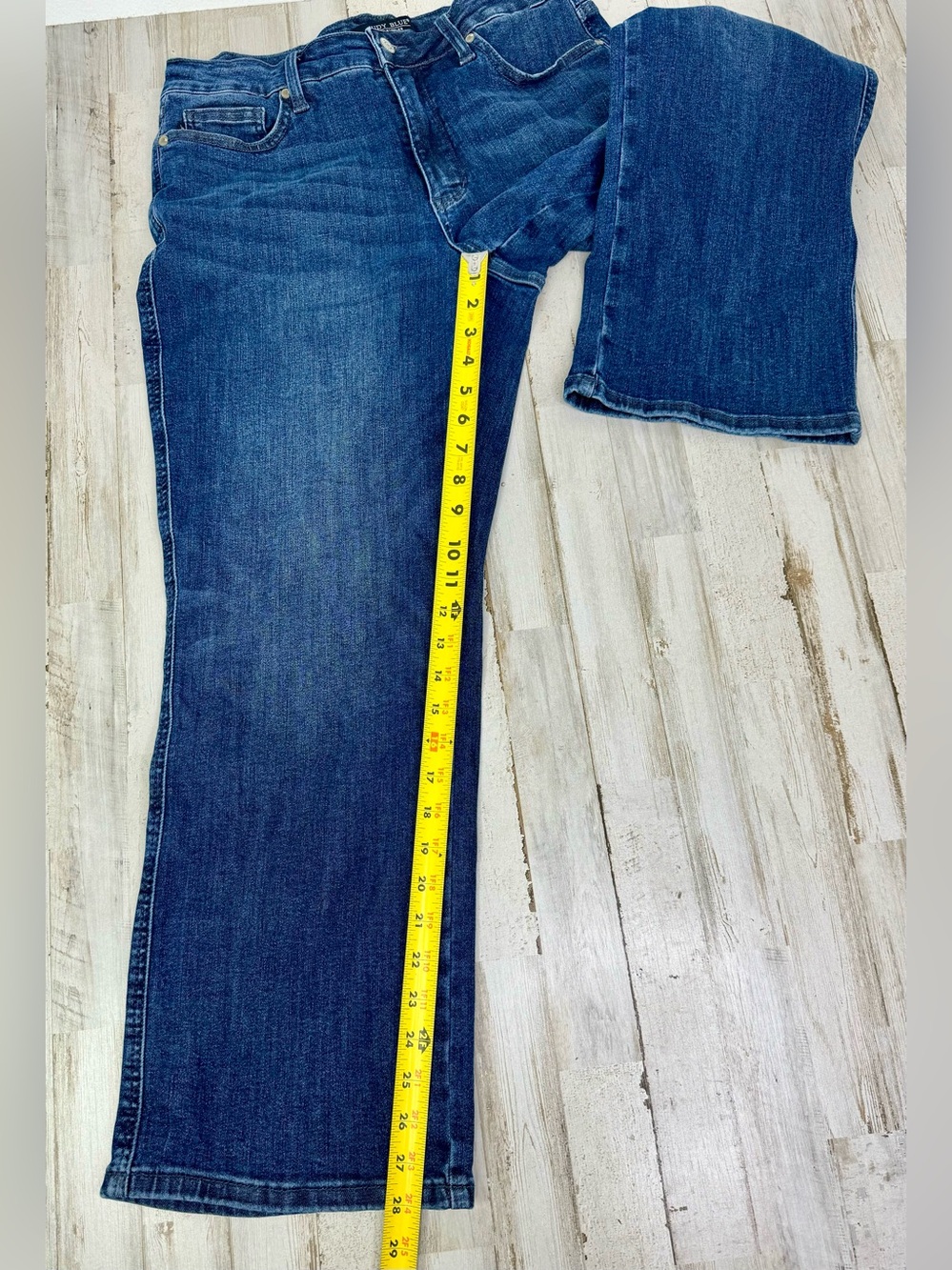 Judy Blue Jeans Womens 14W Petite Blue High Rise Straight Fit - Picture 8 of 11